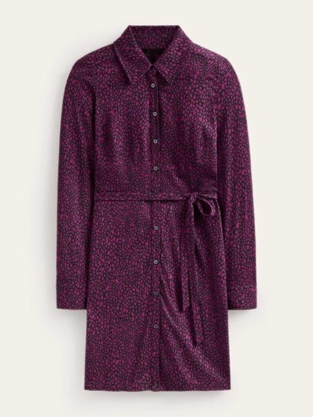 Boden berry/black Jessie jersey shirt dress, sz 16/18. - Picture 2 of 11